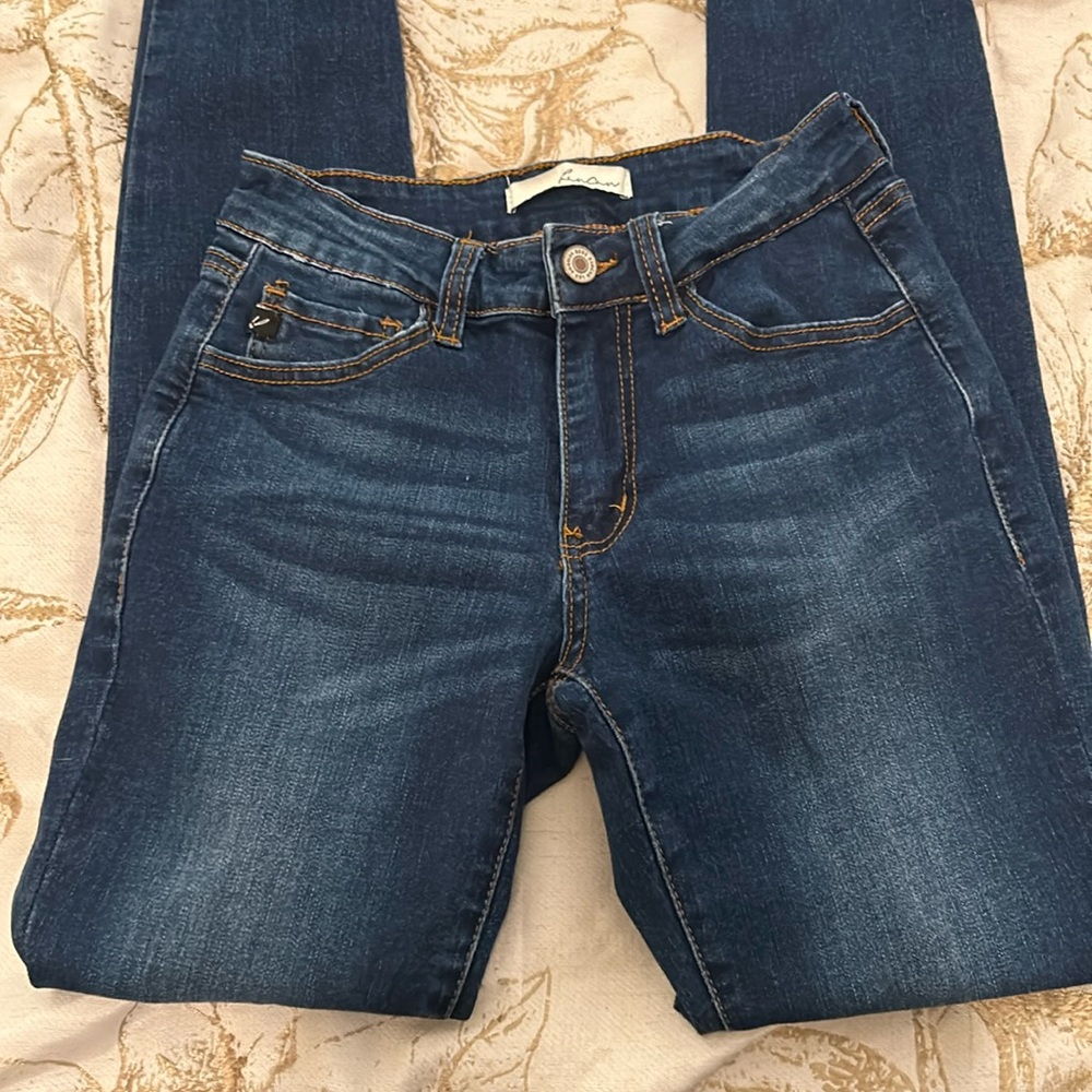 KanCan Dark Wash Mid Rise Ankle Skinny Jeans Size 24